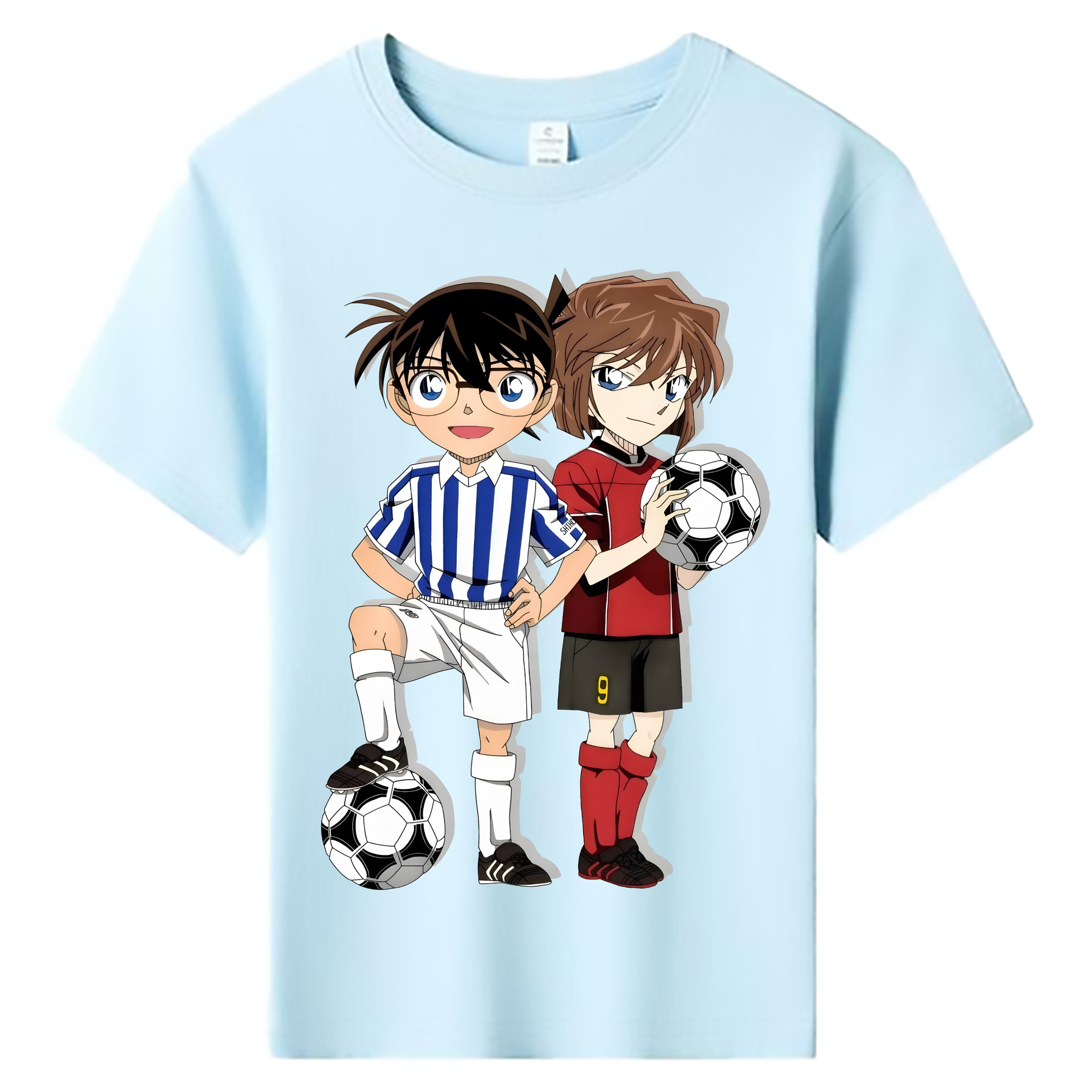（画像用） 名探偵コナン 灰原 哀 はいばら あい Detective Conan Anita Hailey、Vi Graythorn Haibara Ai 綿100％キッズTシャツ（フロントプリント）